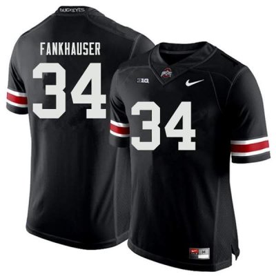 NCAA Ohio State Buckeyes Men's #34 Owen Fankhauser Black Nike Football College Jersey SHE5045PG